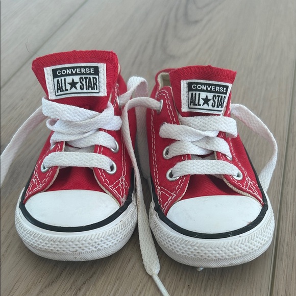 Converse Kids Red and White Sneakers - Picture 9 of 9